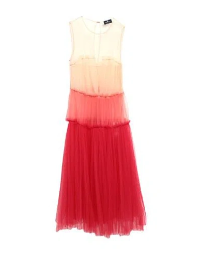 Elisabetta Franchi Woman Midi Dress Salmon Pink Size 6 Polyamide