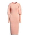 Elisabetta Franchi Woman Midi Dress Salmon Pink Size 6 Viscose, Polyester