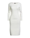 Elisabetta Franchi Woman Midi Dress White Size 4 Viscose, Polyamide, Elastane In White