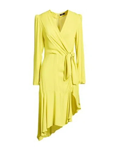 Elisabetta Franchi Woman Midi Dress Yellow Size 8 Viscose