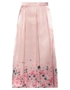 Elisabetta Franchi Woman Midi Skirt Pastel Pink Size 4 Polyester In Pink