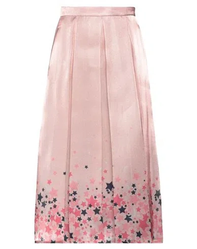 Elisabetta Franchi Woman Midi Skirt Pastel Pink Size 4 Polyester
