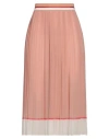 Elisabetta Franchi Woman Midi Skirt Pastel Pink Size 8 Polyester In Pink