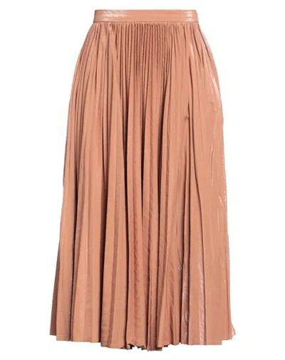 Elisabetta Franchi Woman Midi Skirt Antique Rose Size 6 Viscose, Polyester, Cotton, Metallic Fiber In Pink