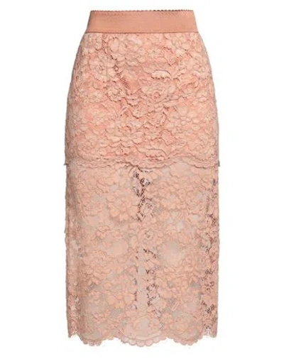 Elisabetta Franchi Woman Midi Skirt Antique Rose Size 8 Polyamide, Viscose