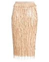 Elisabetta Franchi Woman Midi Skirt Beige Size 4 Polyamide In Neutral