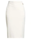 Elisabetta Franchi Woman Midi Skirt Beige Size 4 Polyester, Elastane