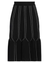 Elisabetta Franchi Woman Midi Skirt Black Size 10 Polyamide, Viscose, Polyester