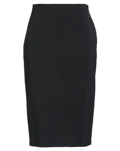 Elisabetta Franchi Woman Midi Skirt Black Size 10 Polyester, Elastane In Black