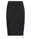 Elisabetta Franchi High Waist Back Slit Knee-length Skirts In Black