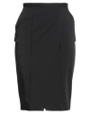 Elisabetta Franchi Woman Midi Skirt Black Size 10 Polyester, Elastane In Gray