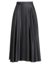 Elisabetta Franchi Woman Midi Skirt Black Size 10 Viscose In Black