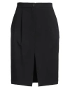 Elisabetta Franchi Woman Midi Skirt Black Size 12 Polyester, Elastane In Black