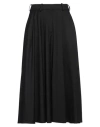 Elisabetta Franchi Woman Midi Skirt Black Size 12 Polyester, Virgin Wool, Elastane