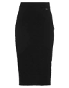 Elisabetta Franchi High Waist Back Slit Knee-length Skirts In Black