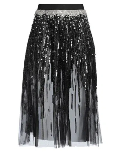 Elisabetta Franchi Woman Midi Skirt Black Size 6 Polyamide In Black