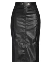 Elisabetta Franchi Woman Midi Skirt Black Size 8 Polyester, Polyurethane