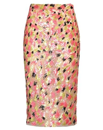 Elisabetta Franchi Woman Midi Skirt Blush Size 8 Polyamide, Plastic In Pink