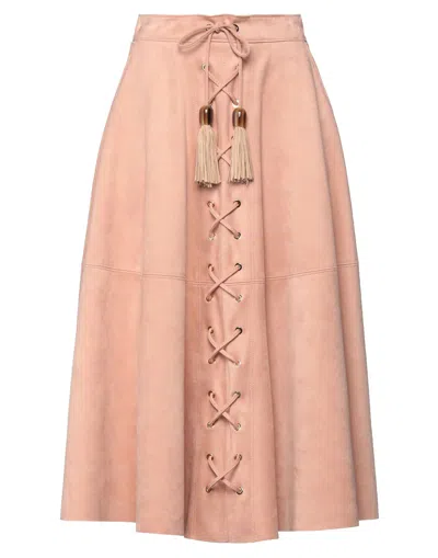 Elisabetta Franchi Midi Skirts In Blush