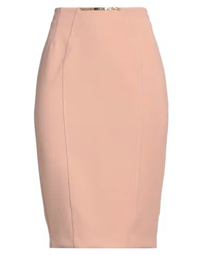 Elisabetta Franchi Woman Midi Skirt Blush Size 4 Polyester, Elastane In Pink