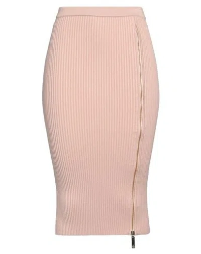 Elisabetta Franchi Woman Midi Skirt Blush Size 6 Viscose, Polyester, Polyamide In Pink