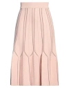 Elisabetta Franchi Woman Midi Skirt Blush Size 8 Polyamide, Viscose, Polyester In Pink