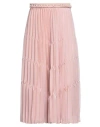 ELISABETTA FRANCHI ELISABETTA FRANCHI WOMAN MIDI SKIRT BLUSH SIZE 8 POLYESTER