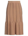 Elisabetta Franchi Woman Midi Skirt Brown Size 8 Polyamide, Viscose, Polyester In Brown
