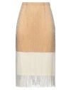 Elisabetta Franchi Woman Midi Skirt Camel Size 10 Polyester In Beige