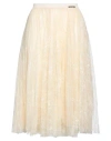 Elisabetta Franchi Woman Midi Skirt Cream Size 6 Polyamide In White