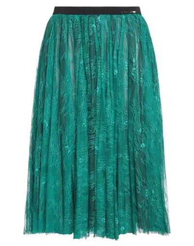 Elisabetta Franchi Woman Midi Skirt Emerald Green Size 6 Polyamide