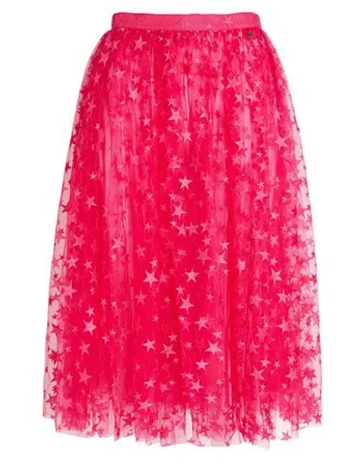 Elisabetta Franchi Woman Midi Skirt Fuchsia Size 4 Polyamide, Polyester In Pink