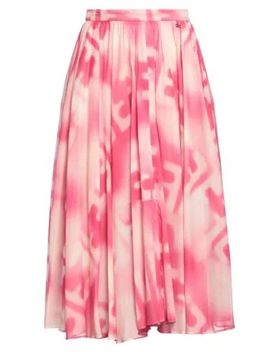 Elisabetta Franchi Woman Midi Skirt Fuchsia Size 6 Cotton In Pink