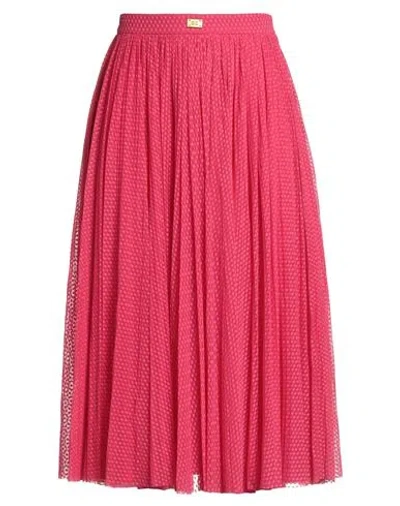 Elisabetta Franchi Woman Midi Skirt Fuchsia Size 8 Polyamide, Elastane In Pink