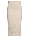 Elisabetta Franchi Woman Midi Skirt Ivory Size 4 Viscose, Polypropylene, Polyester In Neutral