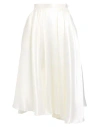 Elisabetta Franchi Woman Midi Skirt Ivory Size 6 Polyester