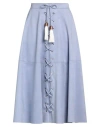 Elisabetta Franchi Woman Midi Skirt Light Blue Size 6 Polyester, Elastane