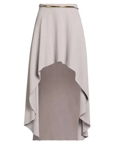Elisabetta Franchi Woman Midi Skirt Light Grey Size 6 Polyester In Gray