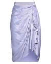 Elisabetta Franchi Woman Midi Skirt Lilac Size 4 Silk In Purple