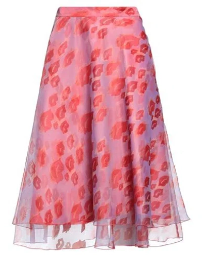 Elisabetta Franchi Woman Midi Skirt Lilac Size 8 Polyester