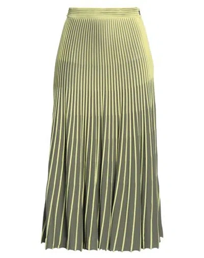 Elisabetta Franchi Woman Midi Skirt Lime Green Size 8 Viscose, Polyamide