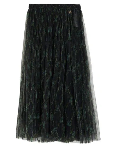 Elisabetta Franchi Woman Midi Skirt Midnight Blue Size 4 Polyamide In Green