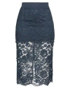 Elisabetta Franchi Woman Midi Skirt Midnight Blue Size 8 Polyamide, Viscose