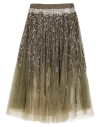 Elisabetta Franchi Woman Midi Skirt Military Green Size 4 Polyamide