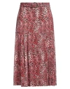 Elisabetta Franchi Woman Midi Skirt Pink Size 4 Viscose, Elastane, Polyester In Pink