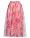 Elisabetta Franchi Woman Midi Skirt Pink Size 6 Polyester In Pink