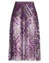 Elisabetta Franchi Woman Midi Skirt Purple Size 10 Polyamide, Plastic In Purple