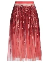 Elisabetta Franchi Woman Midi Skirt Red Size 8 Polyamide In Red