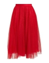 Elisabetta Franchi Woman Midi Skirt Red Size 6 Polyester, Polyamide In Red