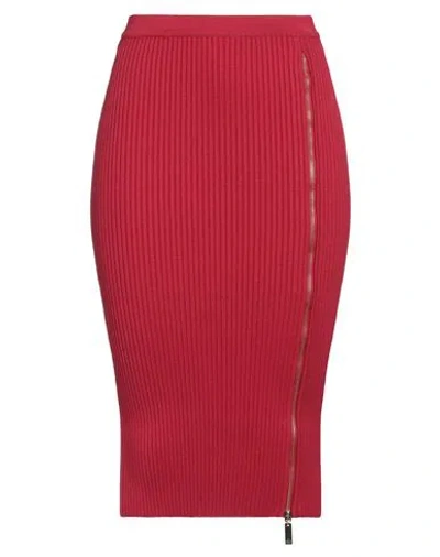 Elisabetta Franchi Woman Midi Skirt Red Size 8 Viscose, Polyester, Polyamide